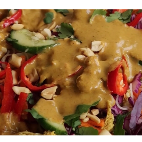 Satay Chicken Noodle Salad