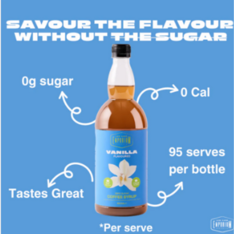 Caramel Flavoured Zero Sugar Coffee Syrup