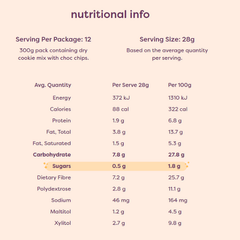 Choc Chip cookies mix