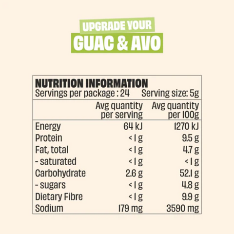 AVO & GUAC TOPPER Seasoning- Large Bottle 120g