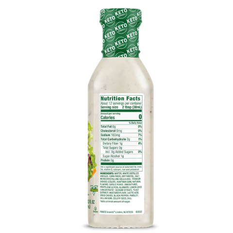 RANCH ZERO CALORIE DRESSING 355ml