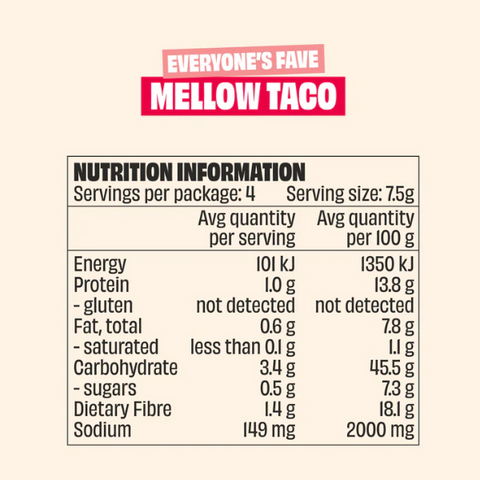 EVERYONES FAVE MELLOW TACO 30 MINUTE MEAL SACHET