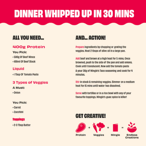 EVERYONES FAVE MELLOW TACO 30 MINUTE MEAL SACHET