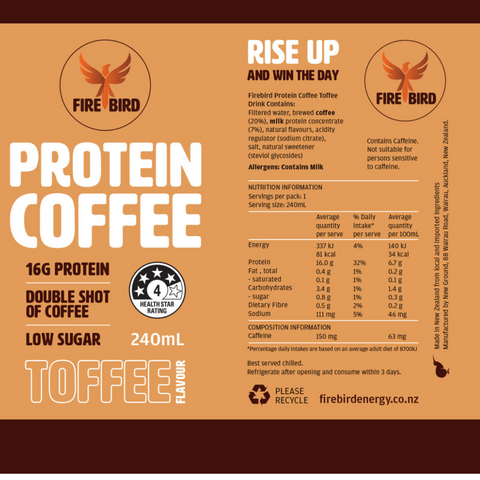 Protein Coffee – Toffee- 4 Pack