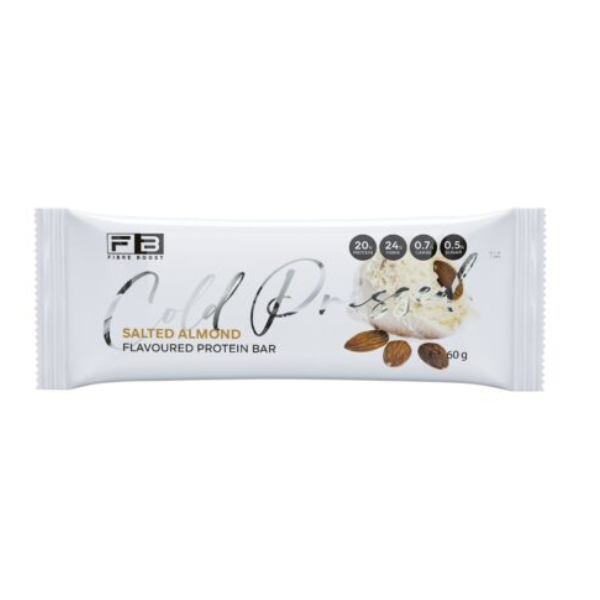 FIBRE BOOST SALTED ALMOND 60g Cold Pressed Protein Bar