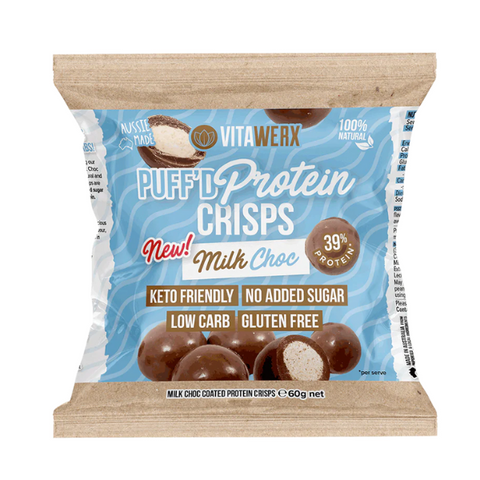 PUFF'D PROTEIN CRISPS MILK CHOC 60g