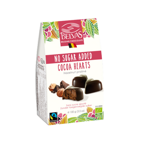 Cocoa hearts with no added sugar – with inulin (100g)