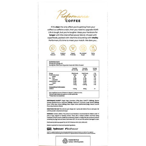 BYS Performance Coffee CARAMEL - 30 serve