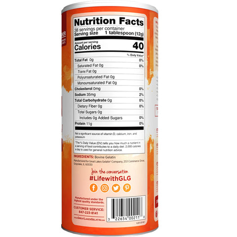 Great Lakes Unflavoured Beef Gelatin | 454g