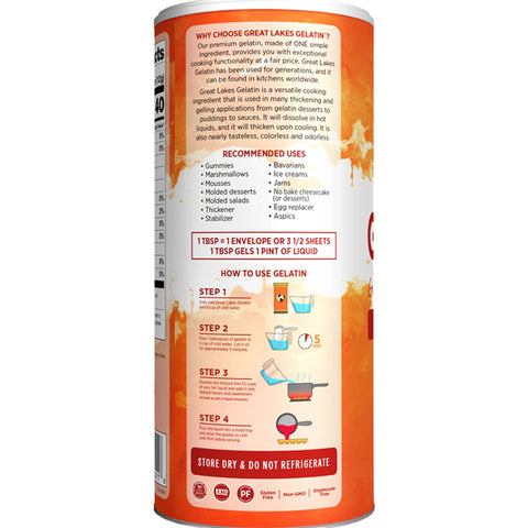 Great Lakes Unflavoured Beef Gelatin | 454g