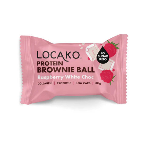 Raspberry White Choc Protein Brownie Bliss Ball 30g