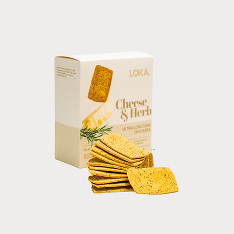 LOKA Italian Cheese & Herb Crackers 120g