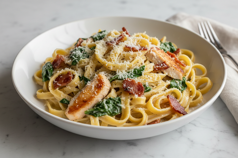 Laura's Low Carb Chicken & Bacon Fettuccine