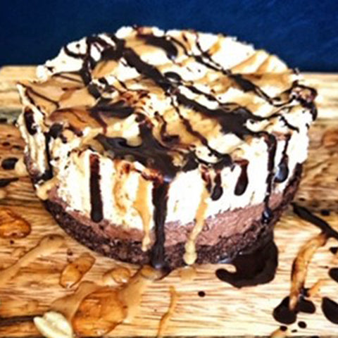 The Ultimate Keto Snickers Mousse Pie