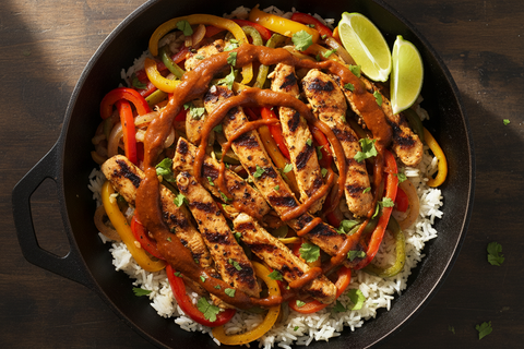 One Pan Chicken Fajita Rice