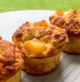 Low Carb Dairy Free Peach Muffins