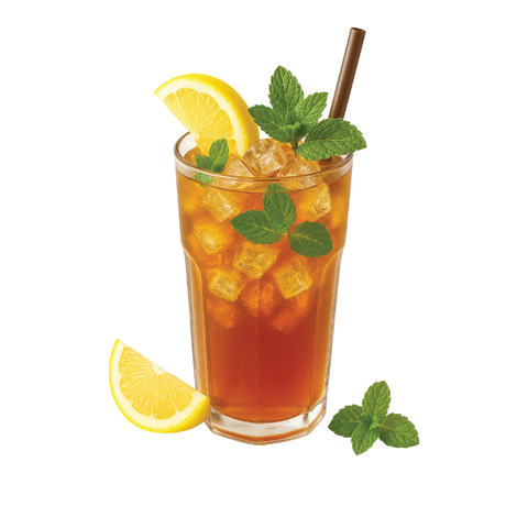 Lemon iced tea made with zero sugar lemon syrup