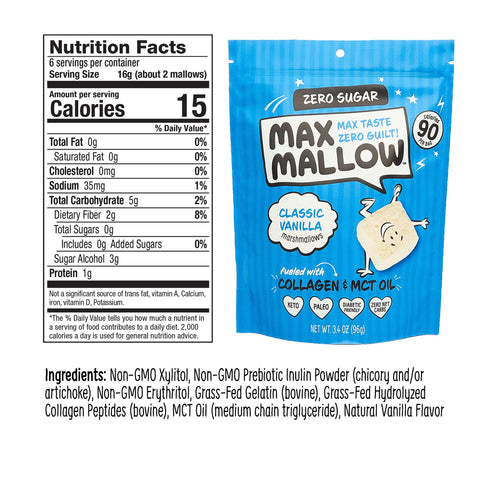 Classic Vanilla Max Mallow  - Sugar Free Marshmallow
