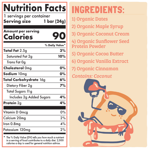 Skout Organic French Toast Kids Snack Bar | Plant-Based- 6 bars