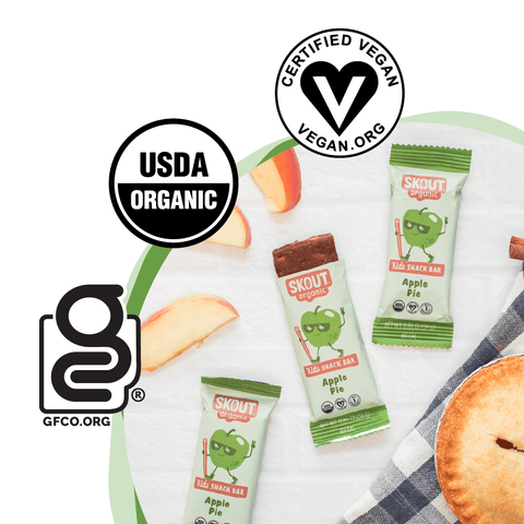 Skout Organic Apple Pie Kids Snack Bar | Nut-Free- 6 bars