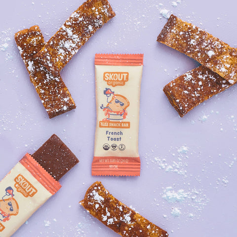 Skout Organic French Toast Kids Snack Bar | Plant-Based- 6 bars