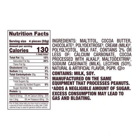 Zero Sugar Hershey's Chocolates