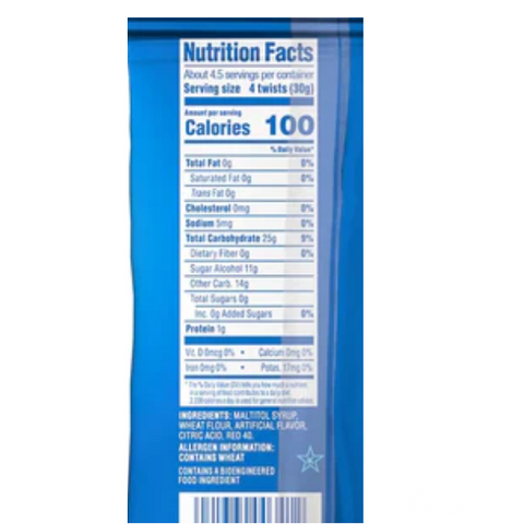 Strawberry Sugar Free Licorice 141g