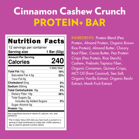 CINNAMON CASHEW CRUNCH PROTEIN+ Superfood Bar