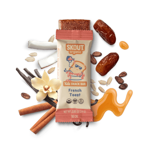 Skout Organic French Toast Kids Snack Bar | Plant-Based- 6 bars