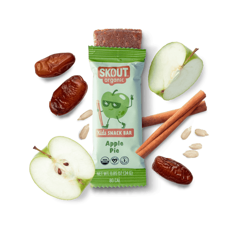 Skout Organic Apple Pie Kids Snack Bar | Nut-Free- 6 bars
