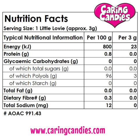 Sugar Free Candy: Little Lovies | 100g | Assorted Comforts