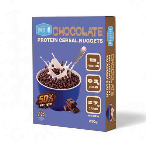 Low Carb Emporium Chocolate Protein Cereal Nuggets 250g box