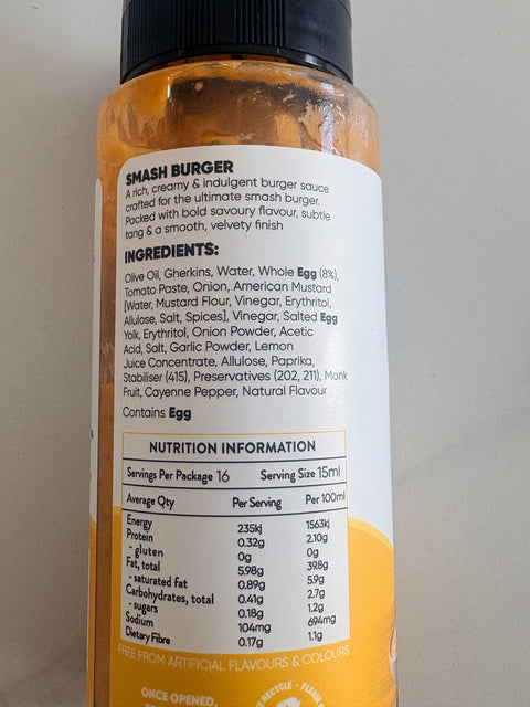 Really Good Zero Added Sugar Smash Buger Sauce 240ml
