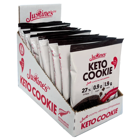 Justine's Keto Double Choc Crunch Cookie 40g, box of 12