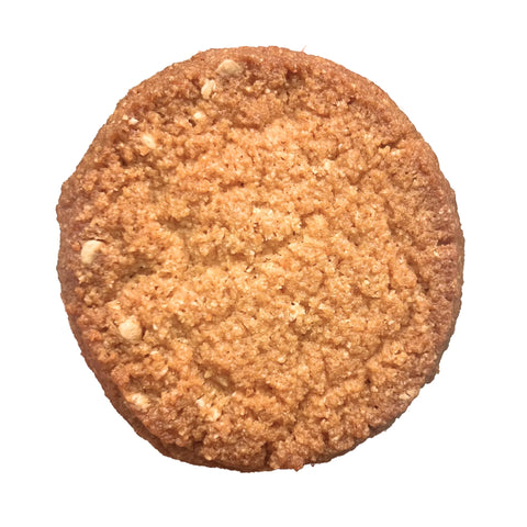 Justine's Keto White Choc Crunch Cookie 40g, box of 12 close-up