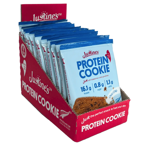 Justine's Choc Chip Protein Cookie 60g, box of 12