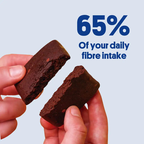 Justine's Double Choc Dream Protein Brownie 75g, close-up