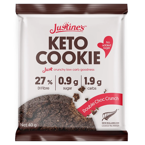 Justine's Keto Double Choc Crunch Cookie 40g