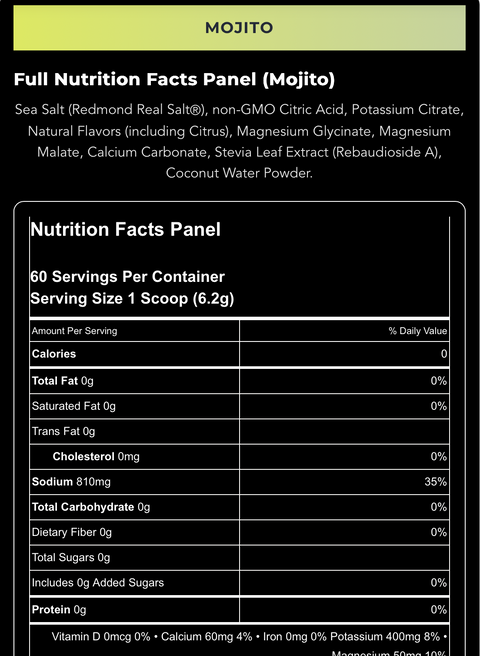 Re-Lyte® Hydration Electrolyte Powder / Mojito 60 serve