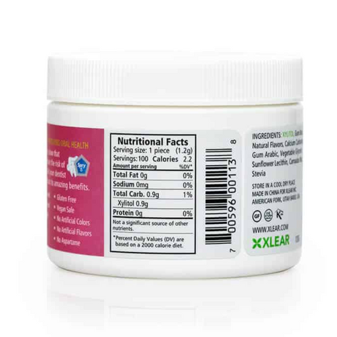 SPRY NATURAL BUBBLEGUM XYLITOL GUM (SUGAR FREE) 100CT TUB