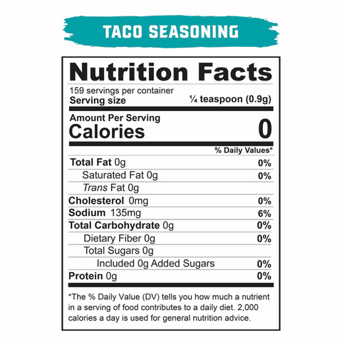 Real Salt® Seasonings Taco Shaker 142g