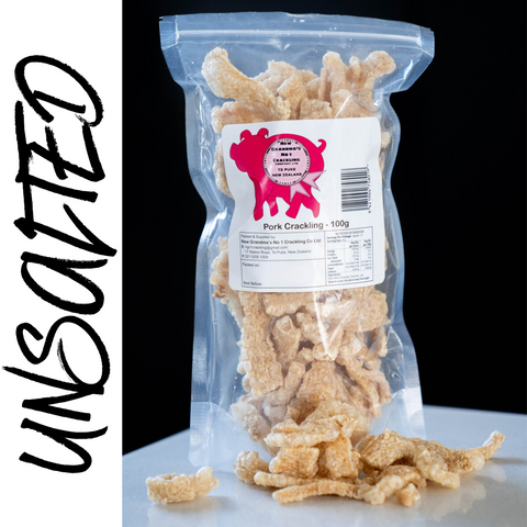 UNSALTED Grandma's No 1 Pork Crackling- 100g UNSALTED