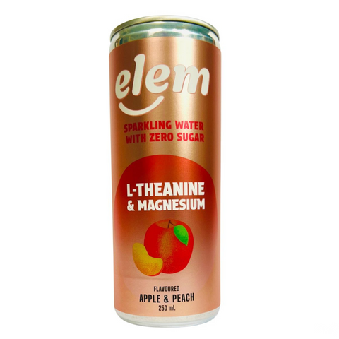 Elem Apple & Peach Functional Sparkling Water 1x 250ml can