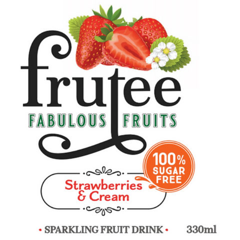 Frutee Sparking Fruit- Strawberries and Cream x6 pack