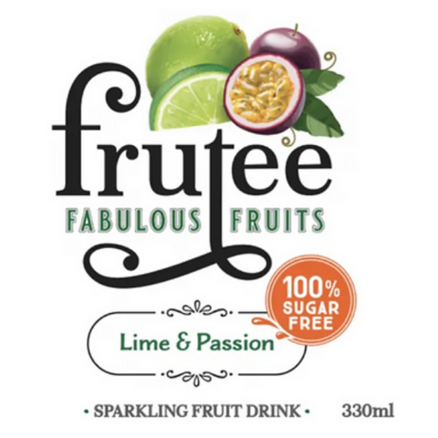 Frutee Sparking Fruit- Lime and Passion x6 pack