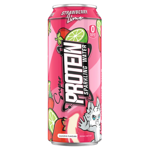 Super Protein Sparkling Water RTD 335ml STRAWBERRY LIME