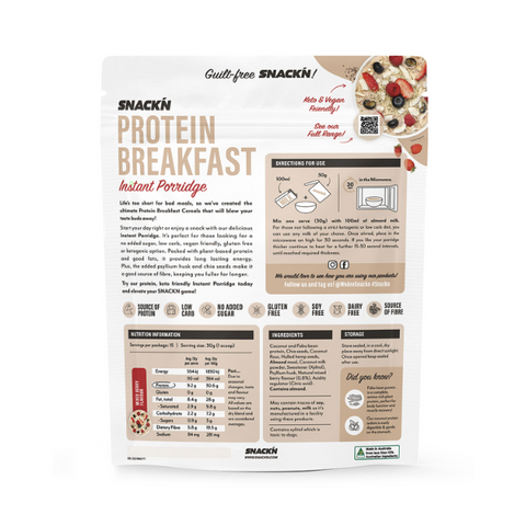 Protein Breakfast Instant Porridge Mixed Berry Flavour - 450g