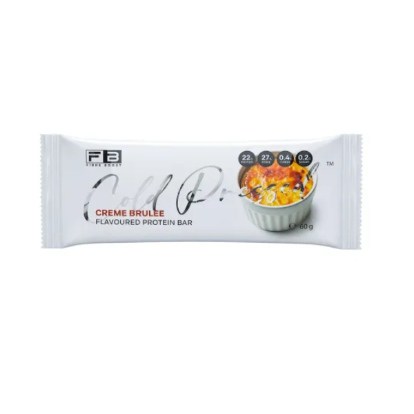 FIBRE BOOST Creme Brulee 60g Cold Pressed Protein Bar -
