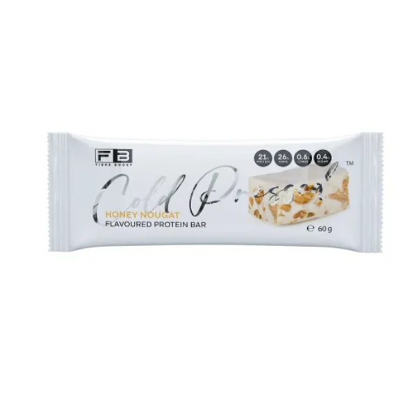 FIBRE BOOST HONEY NOUGAT 60g Cold Pressed Protein Bar-