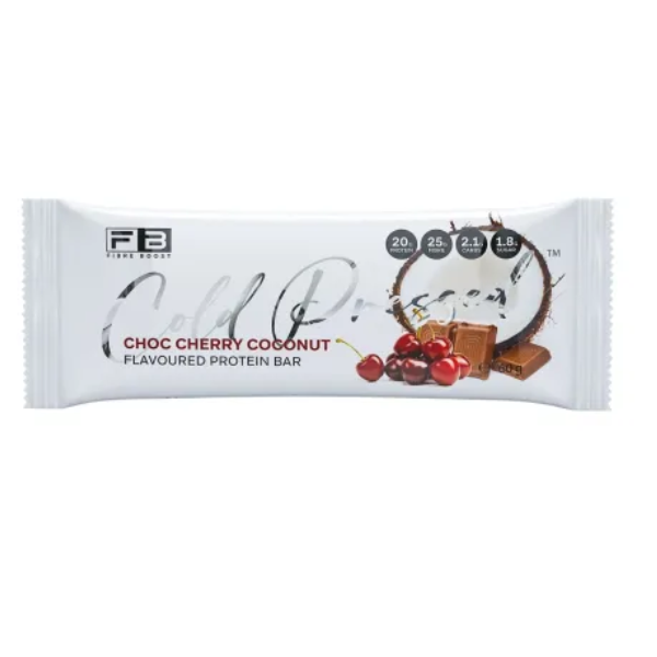 FIBRE BOOST Choc Cherry Coconut 60g Cold Pressed Protein Bar -